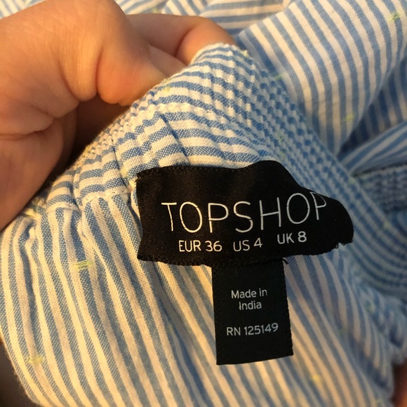 Top shop gingham off the shoulder tie dress - Picture 5 of 5